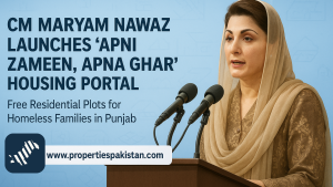 Read more about the article CM Maryam Nawaz Launches ‘Apni Zameen, Apna Ghar’ Housing Portal: Free Plots for Homeless Families in Punjab