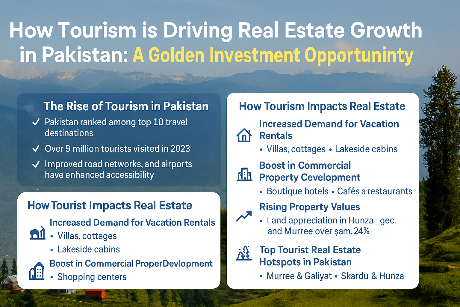 Read more about the article How Tourism is Driving Real Estate Growth in Pakistan: A Golden Investment Opportunity